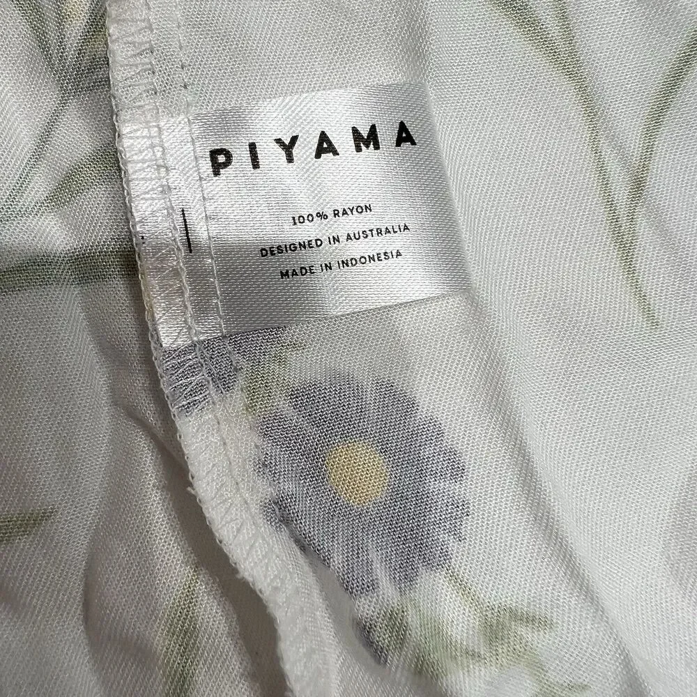 Piyama Womens Short Kimono Robe Sz XXXL Wild Flower Bloomcore Spring Romantic